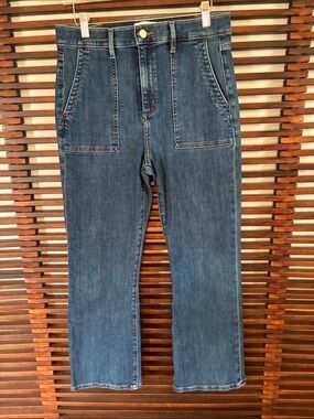 Loft Straight-Leg Dark Blue Jeans